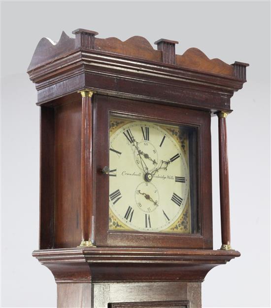 Crundwell of Tunbridge Wells. A George III mahogany thirty hour longcase clock, 6ft 6in.